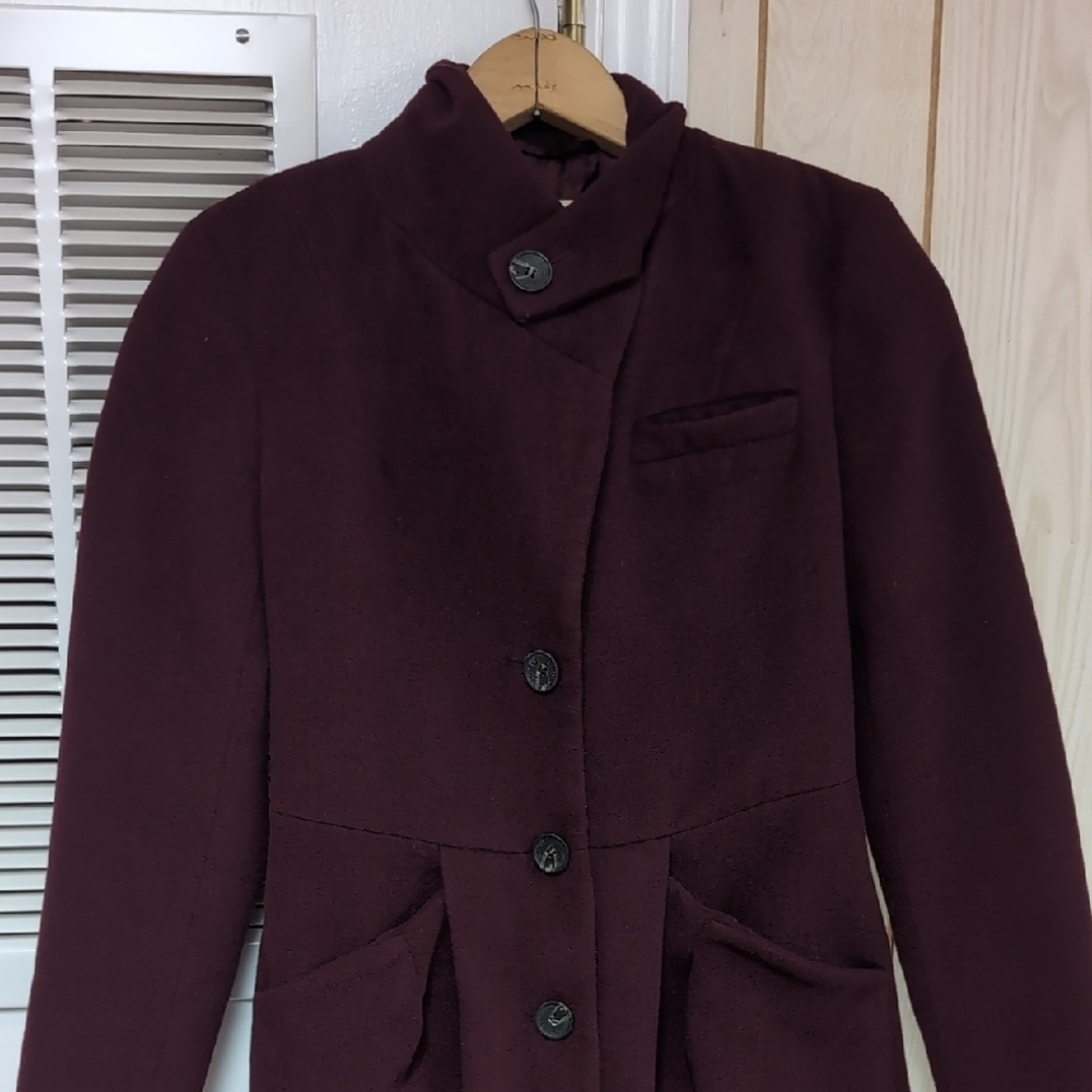 RACHEL Rachel Roy Deep Burgundy Pea Coat